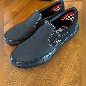 Vans Skate TecTuff Slip Ons. Mens 6 1/2.  Black/Black